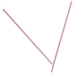 Picture of Dixie Ultra HS551 5.5 in. Striped Hollow Stirrer-Straw Unwrapped&#44; Plastic&#44; White & Red - 1000 per Box