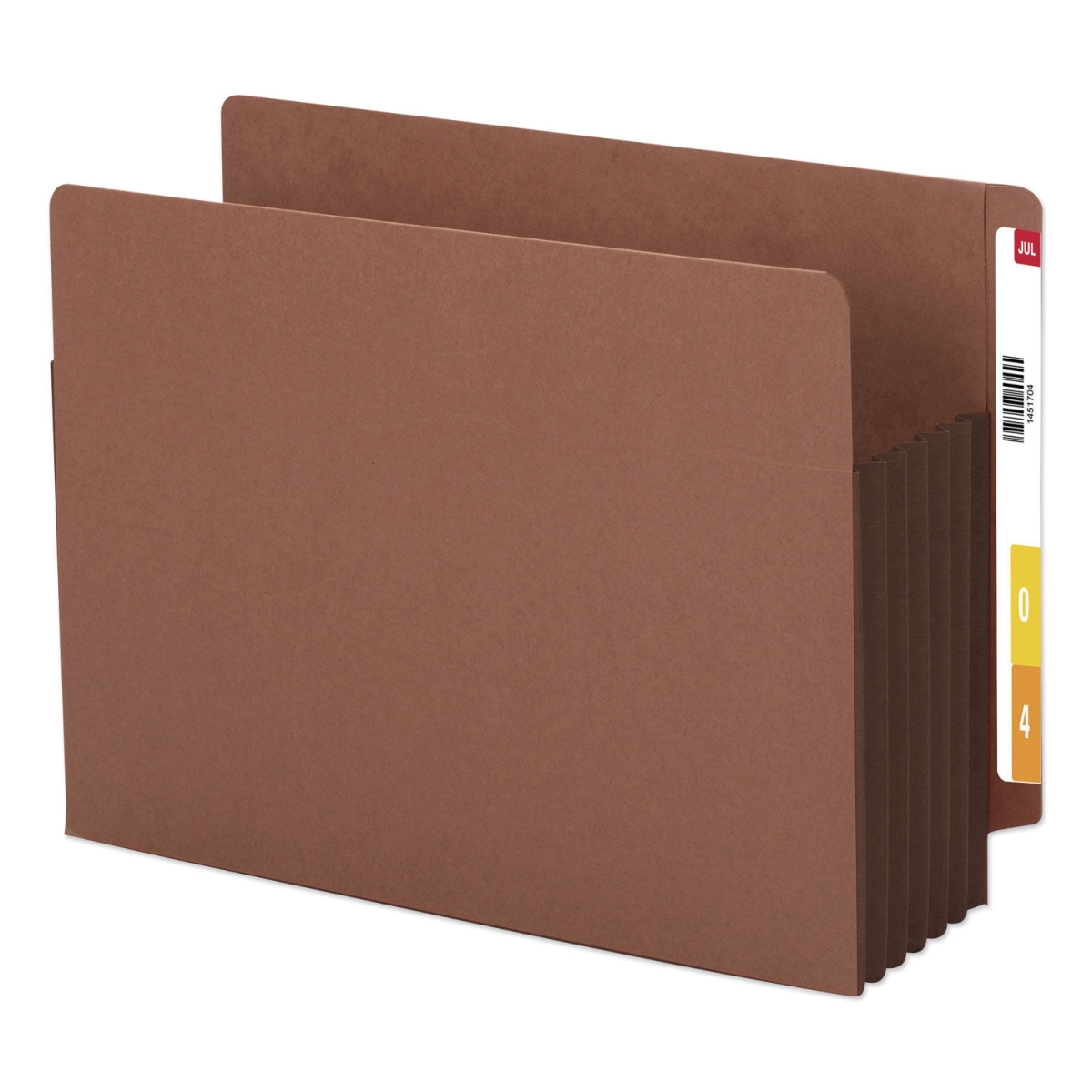5.25 in. Drop Front End Tab File Pocket, Dark Brown - Size Letter