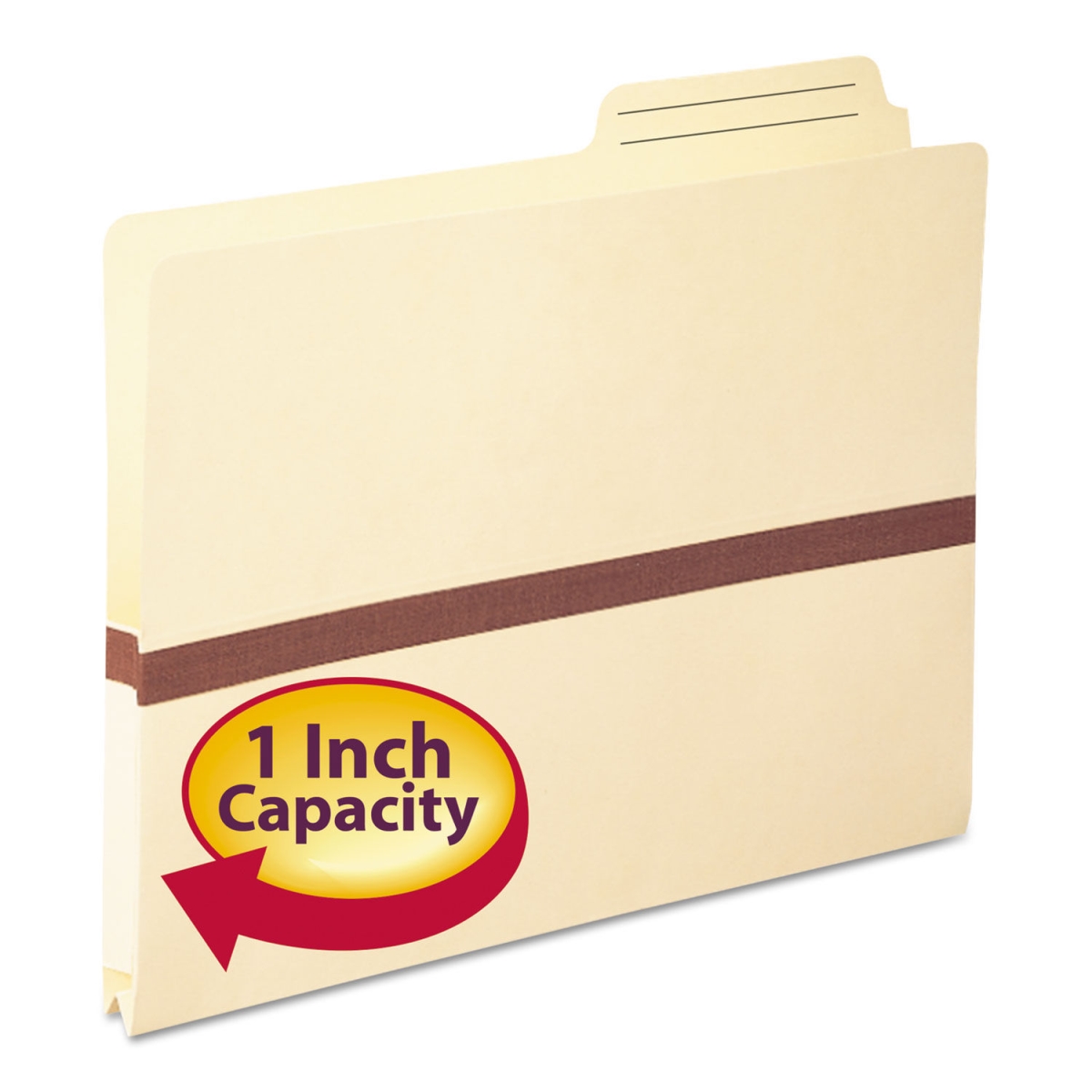 1 in. 0.4 Tab Cut Expansion File Pocket, Size Letter