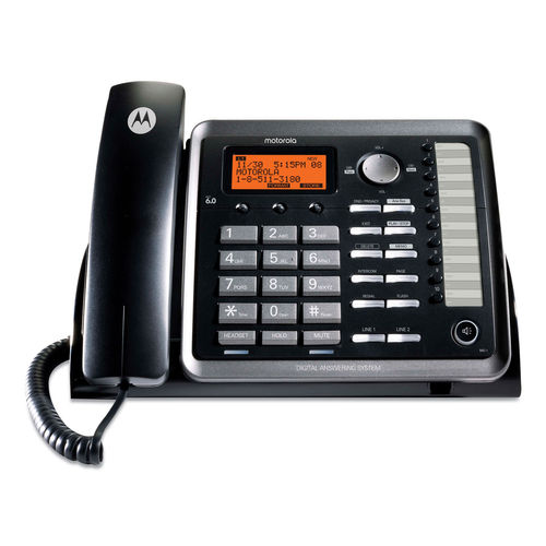 Picture of Motorola ML25254 Two-Line Corded Speakerphone&#44; Expandable Up to 10 Cordless Handsets - Black
