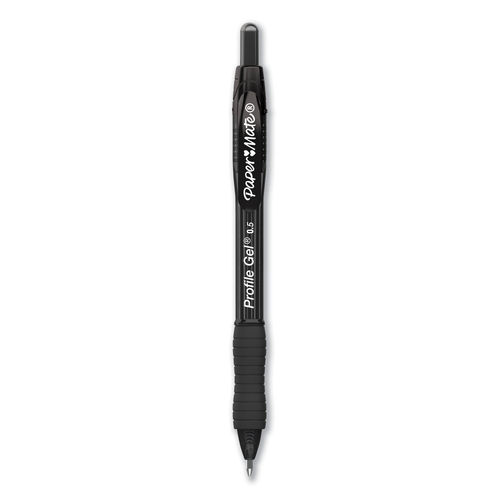 Picture of Papermate 2095452 0.5 mm Profile Retractable Gel Pen&#44; Black - Pack of 36