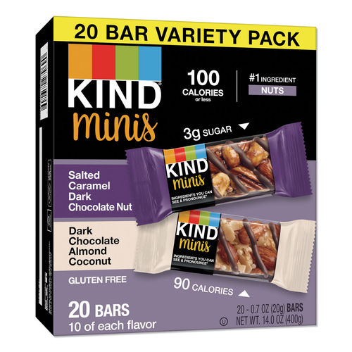 Picture of Kind 27970 0.7 oz Minis&#44; Salted Caramel & Dark Chocolate Nut Chocalate - Pack of 20
