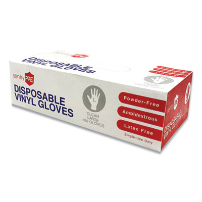 Picture of GN1 PE17331 Single Use Vinyl Disposable Gloves&#44; Clear - Large - Case of 1000