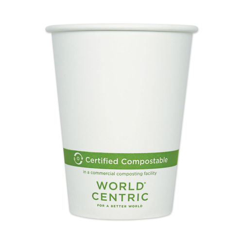 Picture of World Centric CUPA12 12 oz Paper Hot Cups, White