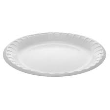 Picture of PCT YTK100090000 9 in. Laminated Foam Dinnerware 1-Compartment Plate, Black