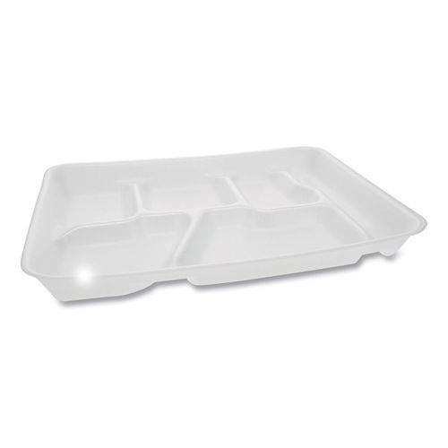 Picture of PCT 0TH10601SGBX 6-compartment School Lunch Tray, White