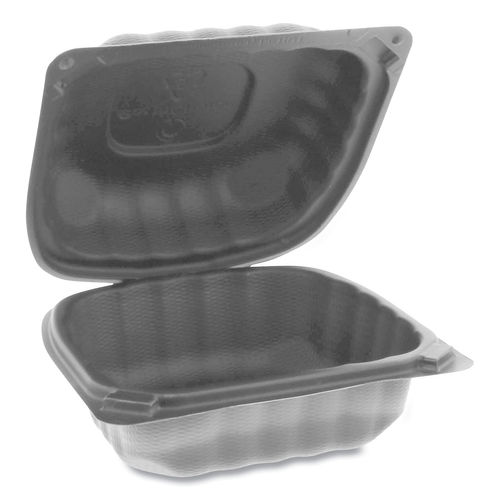 Picture of PCT YCNB06000000 1 Compartment Hinged Container, Black