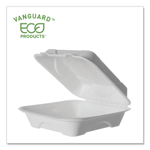 Picture of Eco-Products EPHC81NFA 1 Compartment Clamsheel Container, White