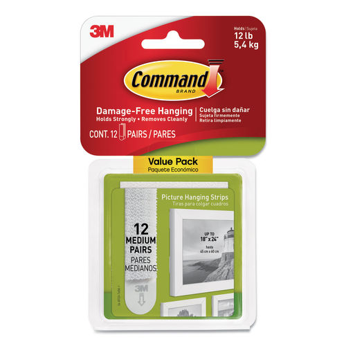 Picture of 3M 1720412ES Medium Picture Hanging Strips&#44; White