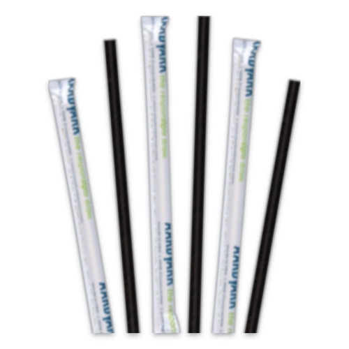 Picture of Hoffmaster 61612099 5.75 in. Paper Straws - Black - 3200 per Case