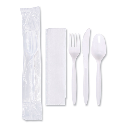 Picture of Hoffmaster 117799 Economy Cutlery Kit - White - 250 Count