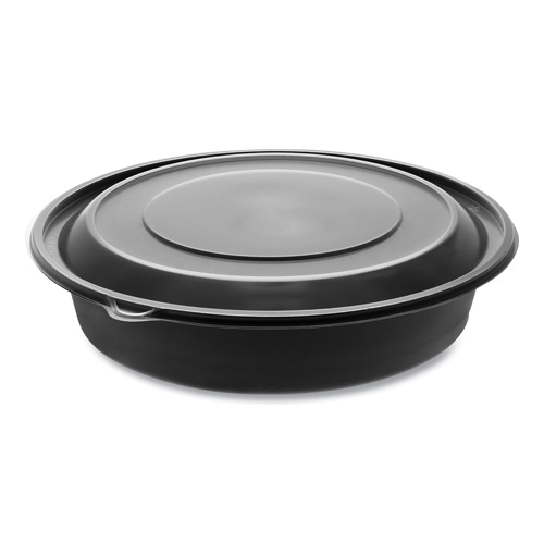 Picture of Pactiv 0CN80948CSTC 9 in. 48 oz MealMaster Container with Lids - Black & Clear