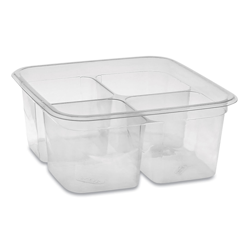 Picture of Pactiv Y6S324C 6 in. 4-Compartment Container - Clear - 360 per Case