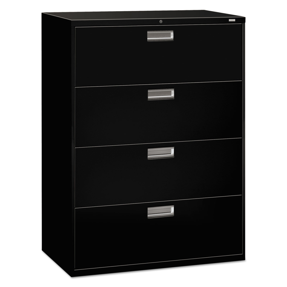 694LP 4 Drawer Lateral File with Lock - Black - 42 in.
