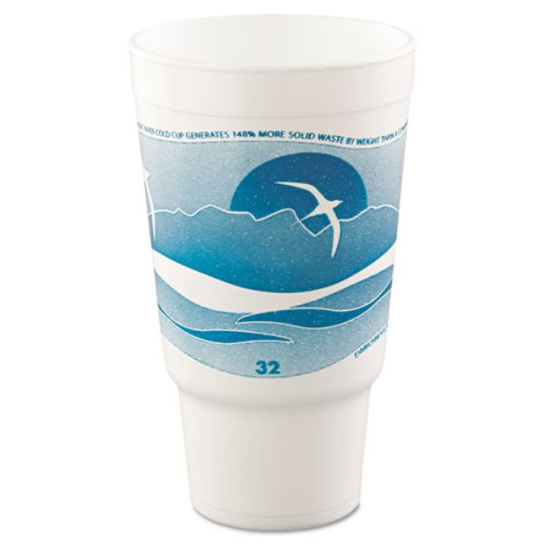 Picture of Dart 32AJ20H-168200 32 oz Horizon Hot & Cold Foam Drinking Cups&#44; Teal & white - 16 & 25 Bags