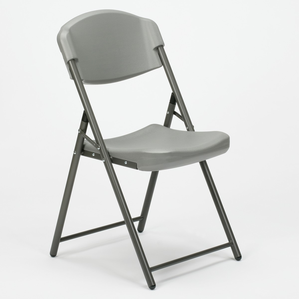 Picture of 7105-01-663-7983 Skilcraft Folding Chair - Supports Up To 350 lbs  Charcoal Seat &amp; Back  Gray Base