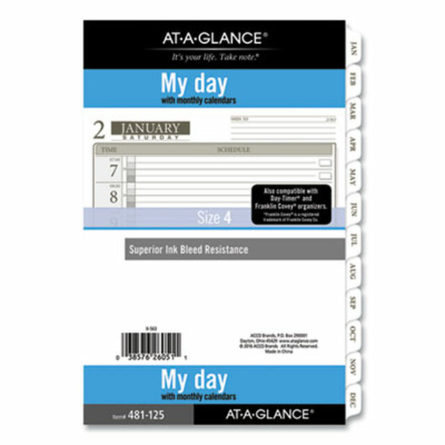 Picture of AT-A-Glance 481125 8.5 x 5.5 in. Day Planner Refills&#44; White