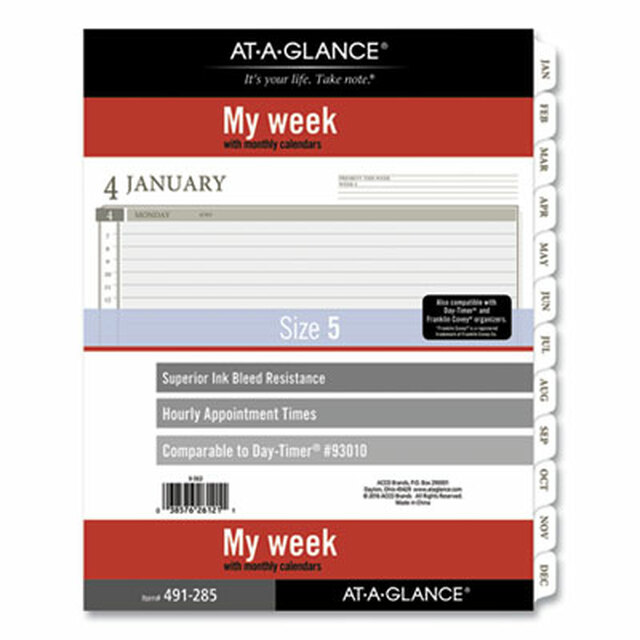 Picture of AT-A-Glance 491285 11 x 8.5 in. Week Planner Refills&#44; White