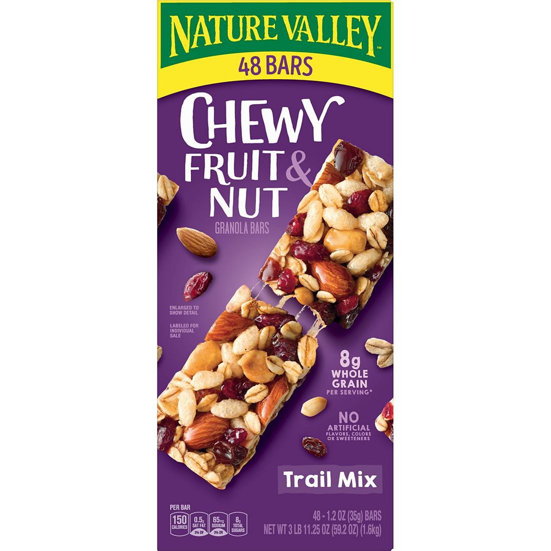 Picture of General Mills GEM19696 Nature Valley Fruit & Nut Trail Mix Chewy Granola Bars - 48 Count