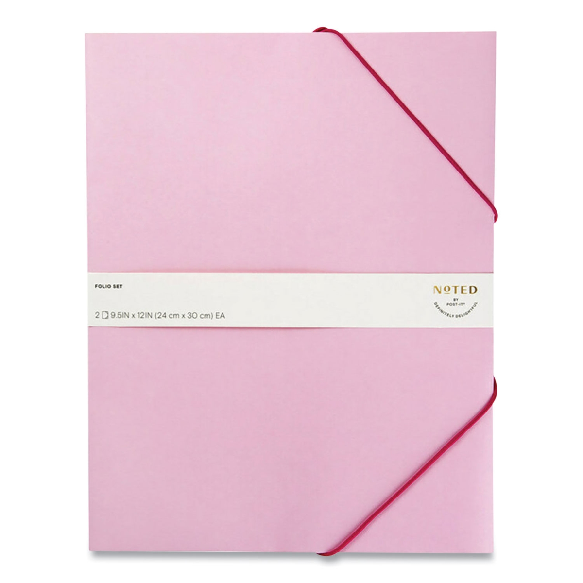 Picture of 3M NTDFOLPK Letter Size 1 Section Portfolio Closed & Keep Papers&#44; Pink - Pack of 2