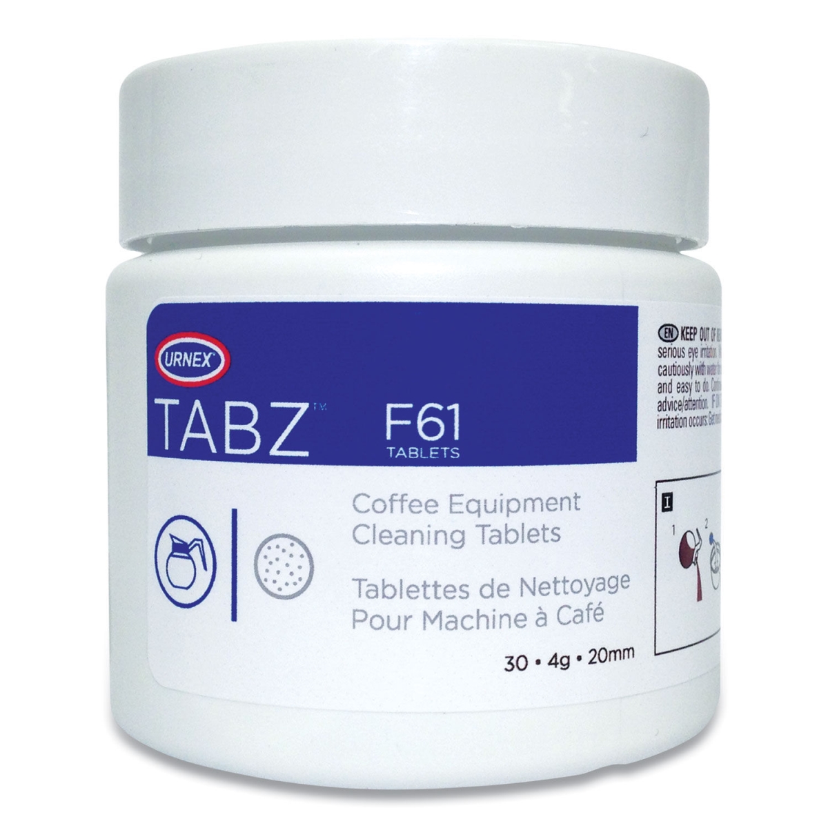0.14 oz Tabz Coffee Equipment Cleaning Tablets - 30 Tablets Per Jar -  Top Chef, TO3748093