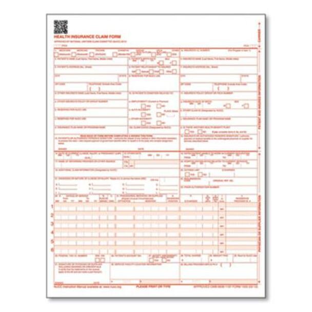 Picture of TFP Data Systems CMS12LC250 8.5 x 11 in. CMS-1500 Health Insurance Claim Forms