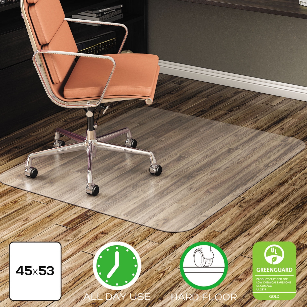 Picture of Deflecto CM2E242 45 x 53 in. Rectangular Econo All Day Use Chair Mat for Hard Floors&#44; Clear