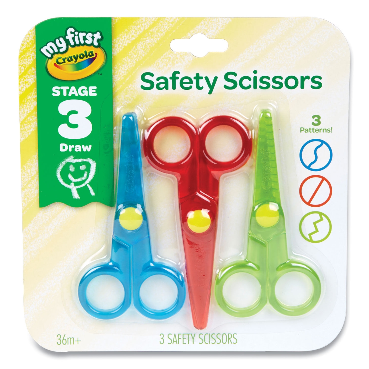Picture of Bineysmith 81-1458 My First Crayola Safety Scissors Rounded Tip&#44; Assorted - Pack of 3