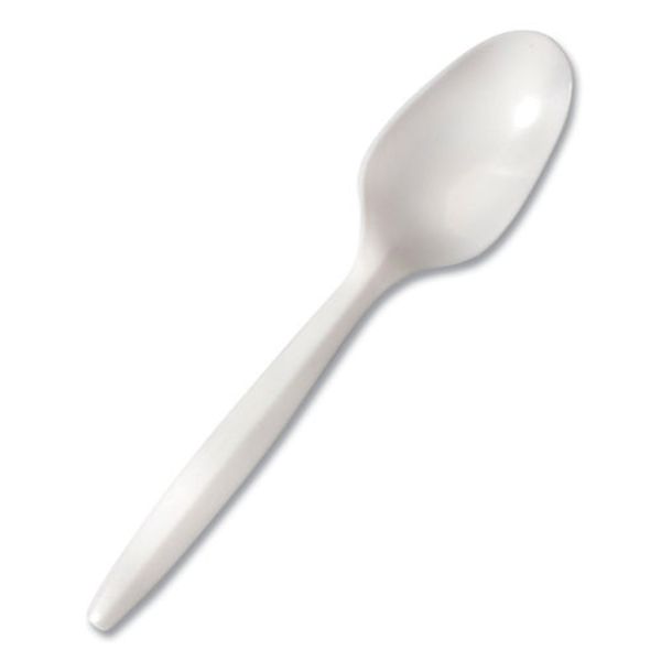 Picture of Berk Enterprises 1013000 Medium Weight Polypropylene Cutlery Tea Spoon&#44; White
