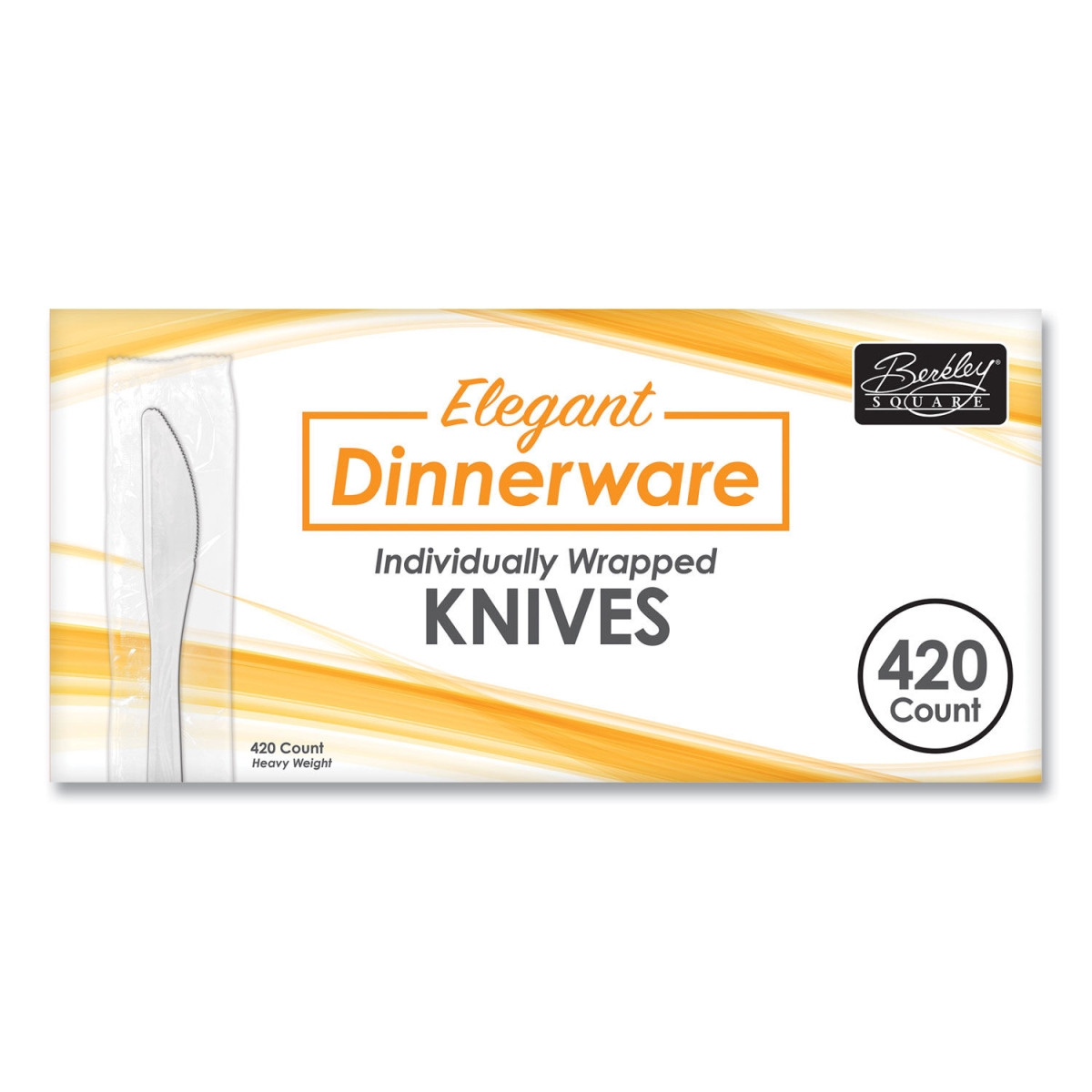 Picture of Berk Enterprises BEP90183 Elegant Dinnerware Heavyweight Cutlery Knife&#44; White - 420 per Box