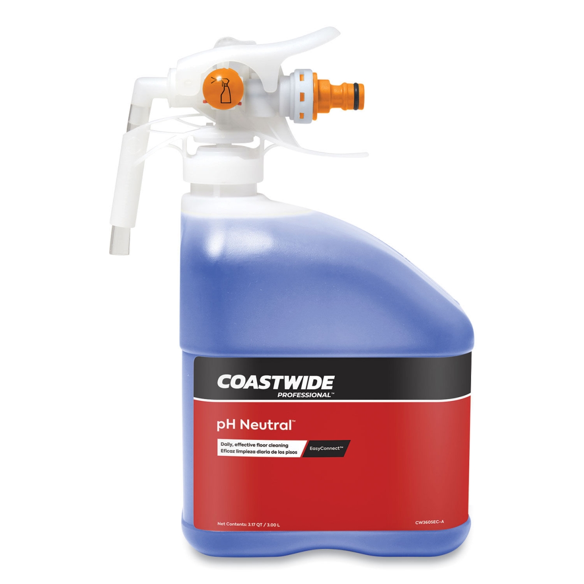 Picture of Coastwide Professional CW3605EC-A 3 Liter pH Neutral Daily Floor Cleaner Concentrate for Easy Connect Systems Strawberry Scent - 2 per Pack