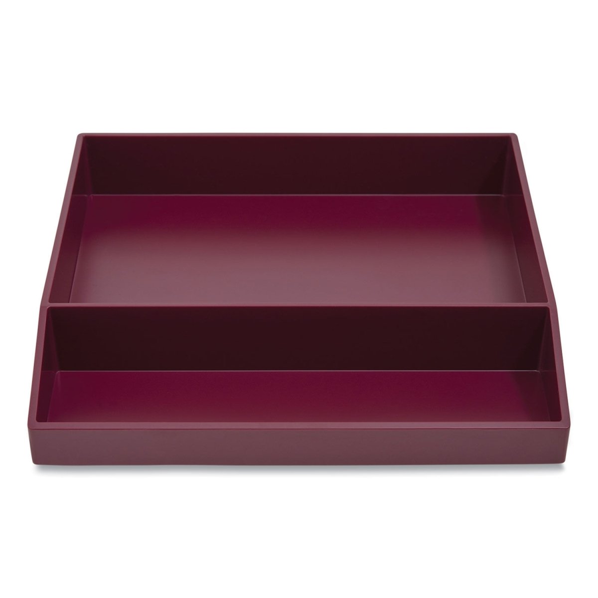 Picture of Tru Red TR55251 2-Compartment Divided Stackable Plastic Tray, Purple