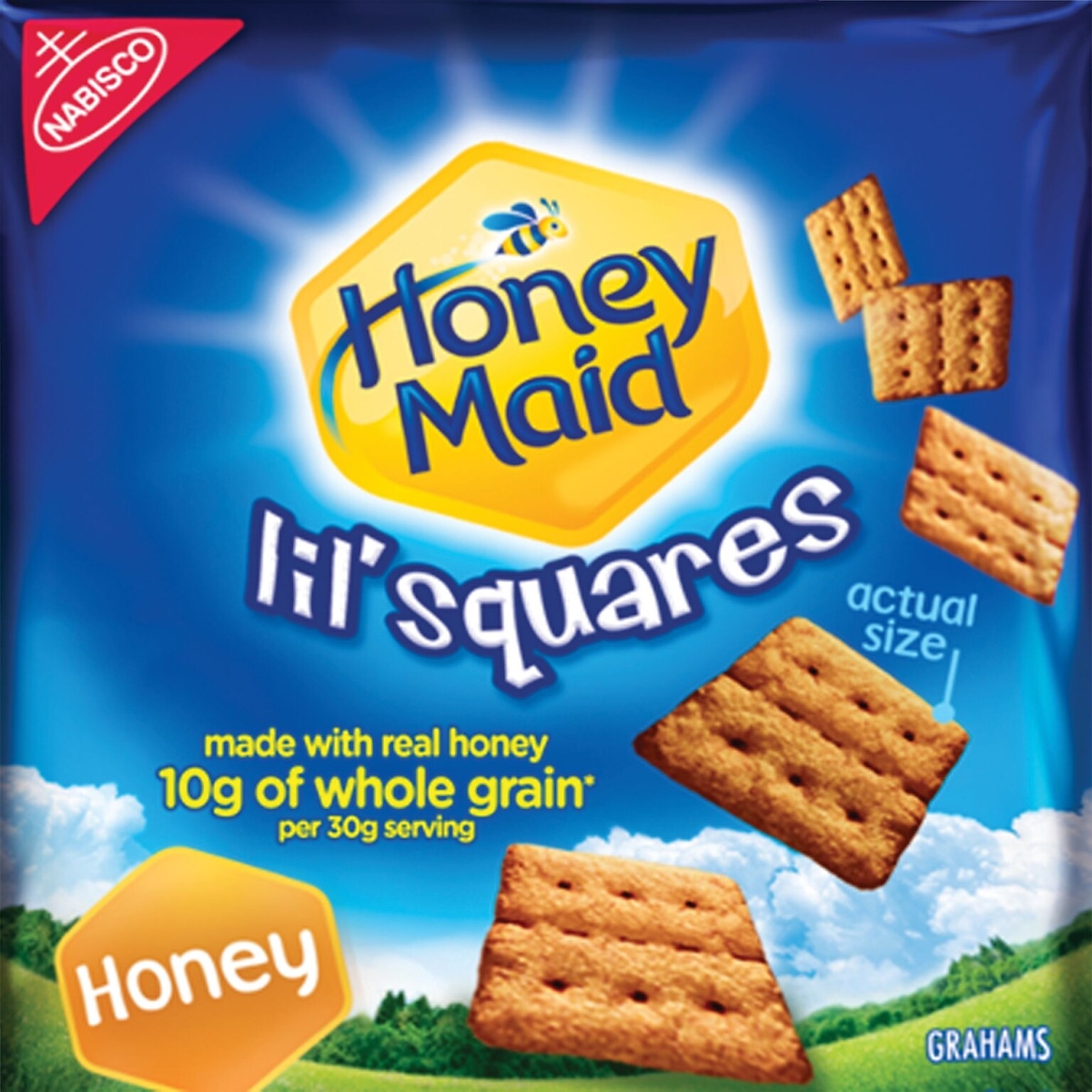 Picture of Nabisco Food MOZ001932000166 1.06 oz Honey Maid Lil Squares Honey Graham Crackers