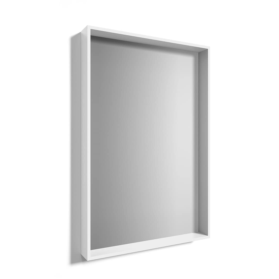 Picture of Union & Scale UN58053 Plastic Essentials Wall Mirror&#44; White