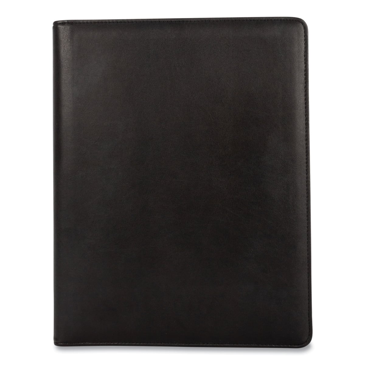 Faux-Leather Padfolio with Solar Calculator, Black