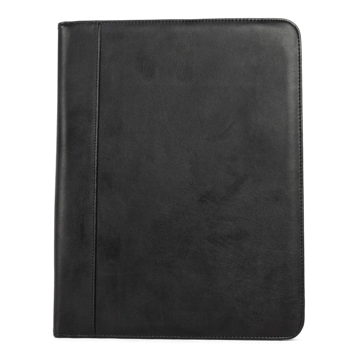 9.5 x 13.25 in. Faux-Leather Padfolio with Solar Calculator, Black