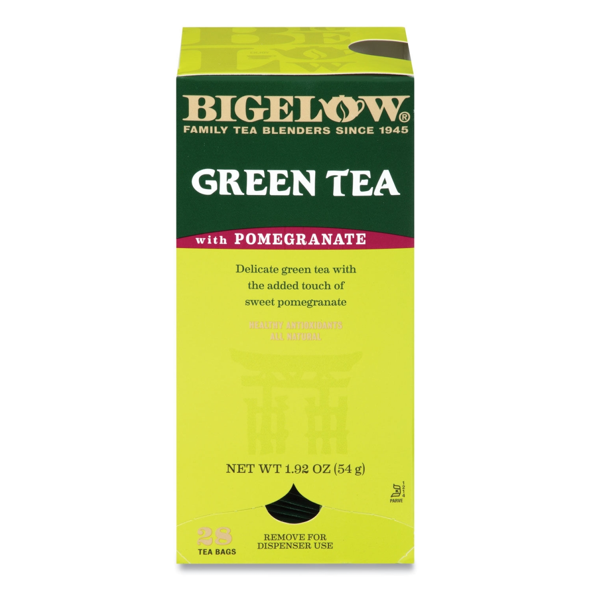 Picture of Bigelow RCB10363 0.07 oz Green Tea with Pomegranate - 28 per Box