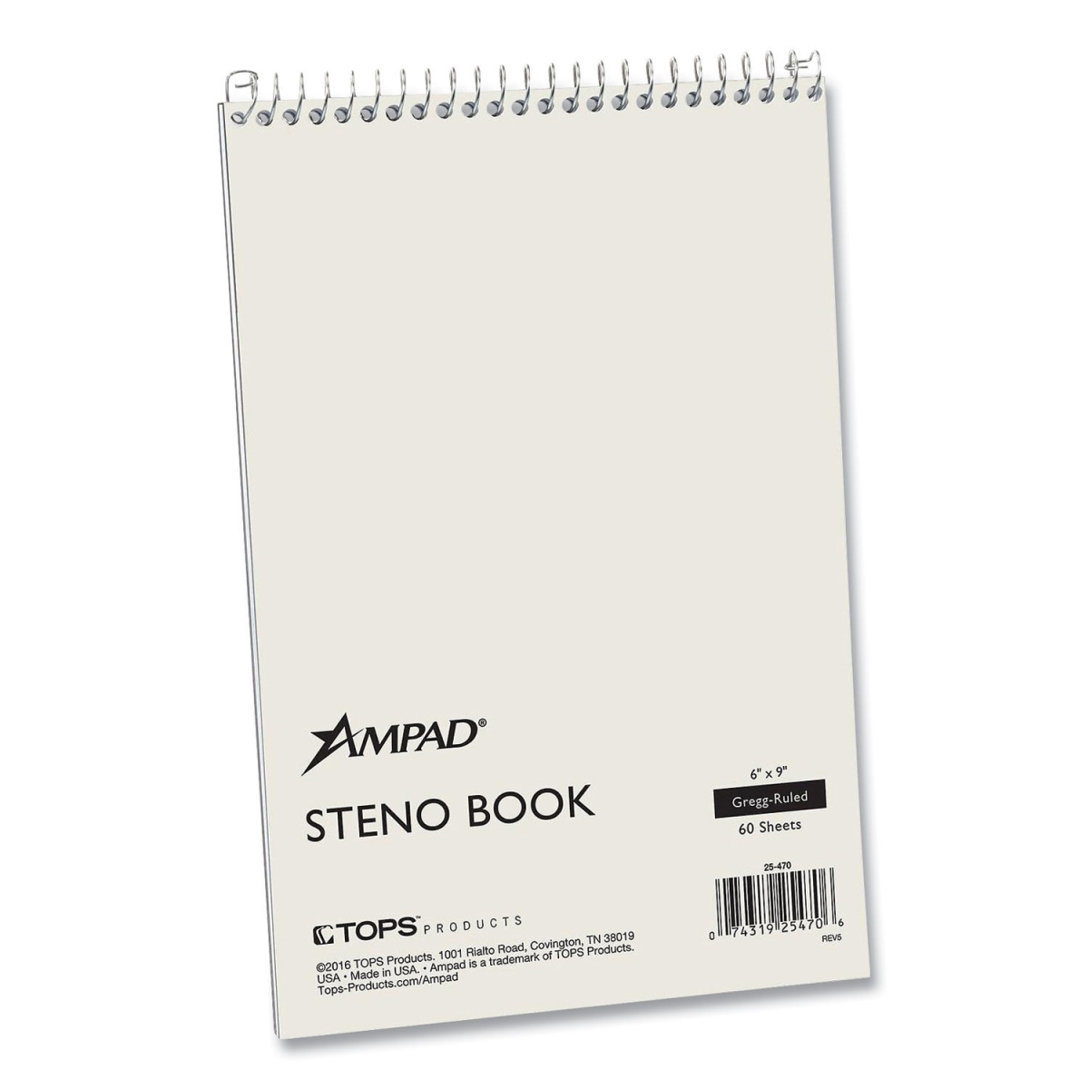 6 x 9 in. Gregg Rule Steno Pads, White - 60 Sheets Per Pad