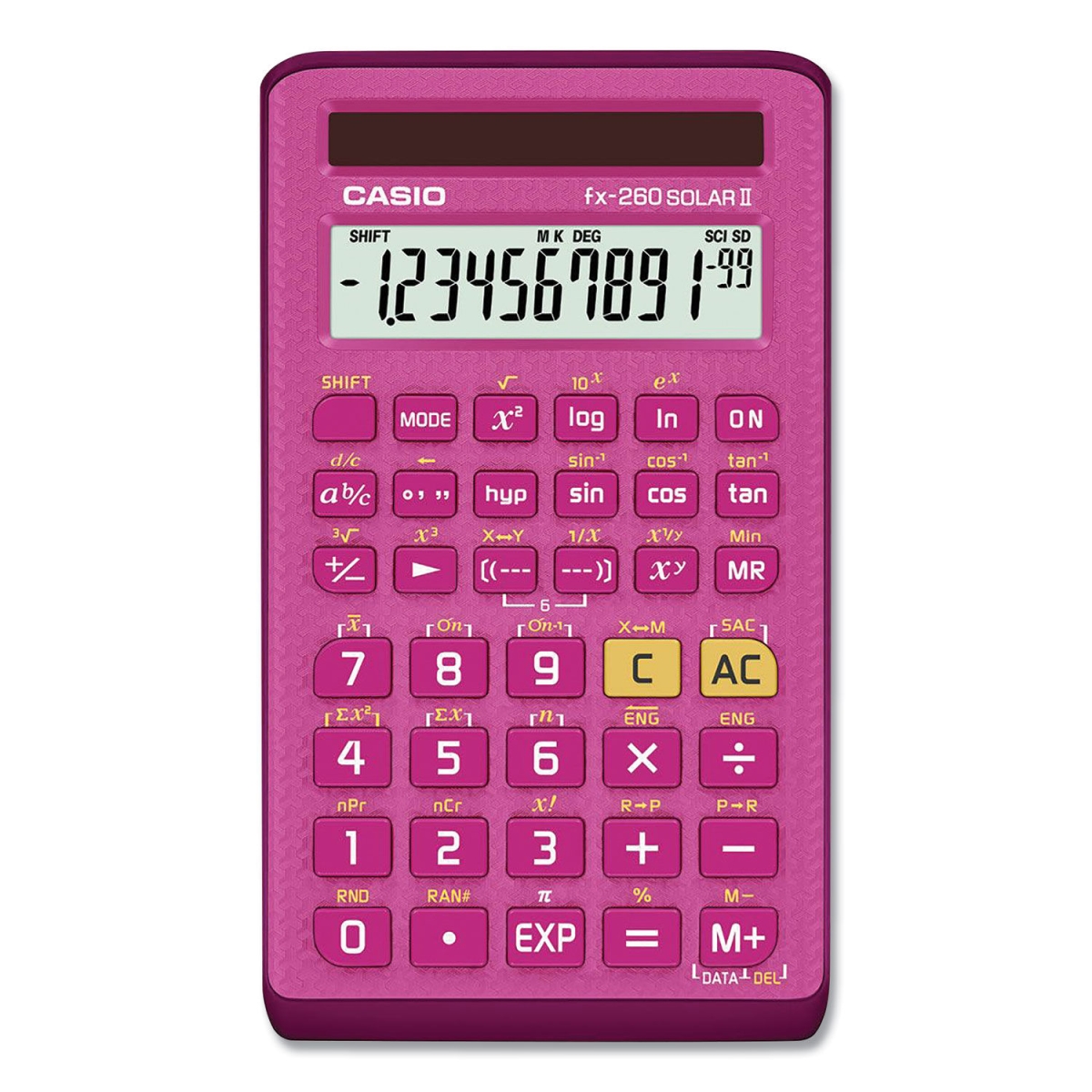 Picture of Casio FX260SLRIIPK 10-Digit LCD Solar II All-Purpose Scientific Calculator&#44; Pink