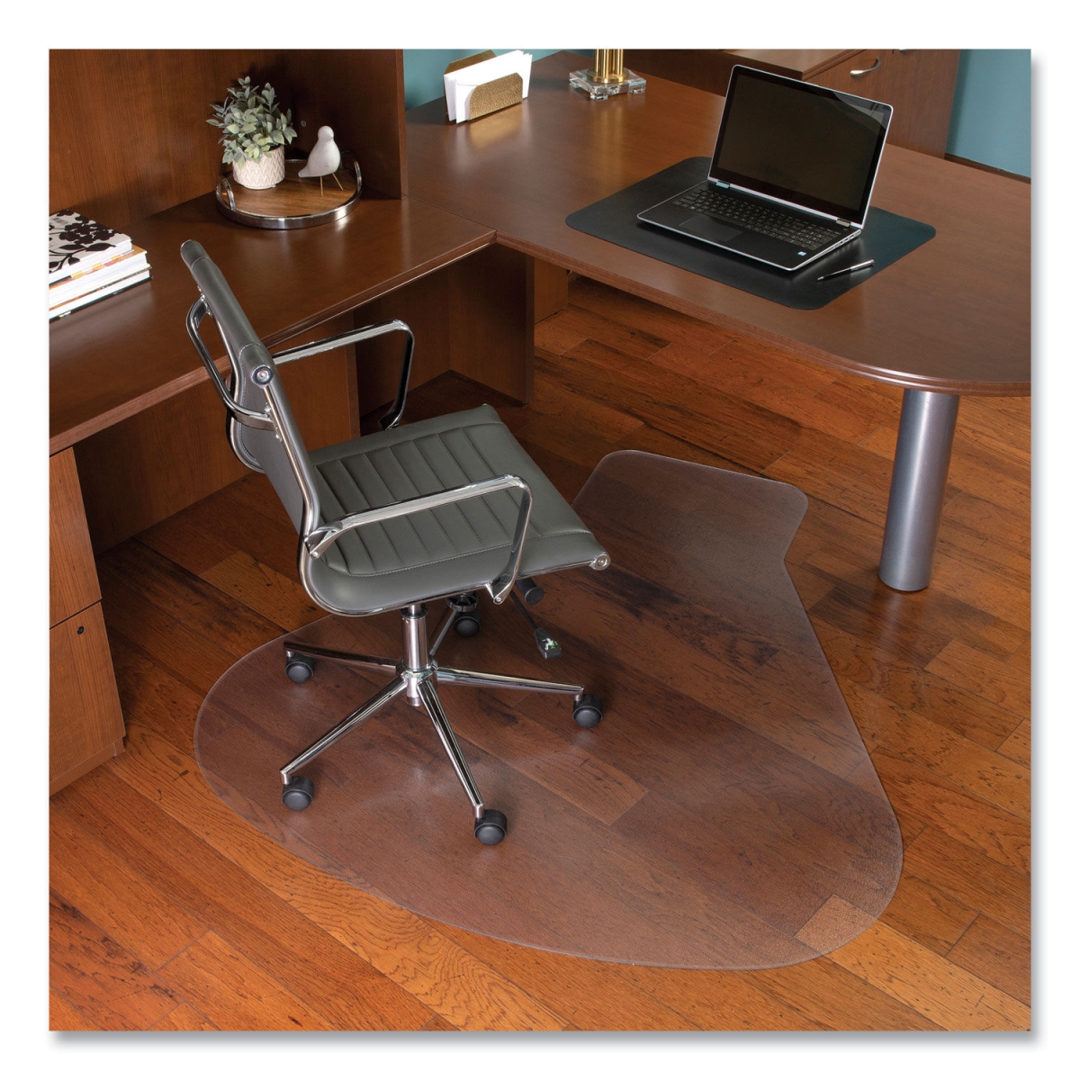 Picture of ES Robbins 132775 66 x 60 in. EverLife Workstation Chair Mat for Hard Floors with Lip&#44; Clear