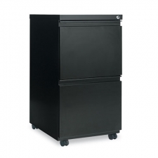 Picture of Alera PBFFBL 14.87 x 19.12 in. Two-Drawer Metal Pedestal File with Full-Length Pull - Black