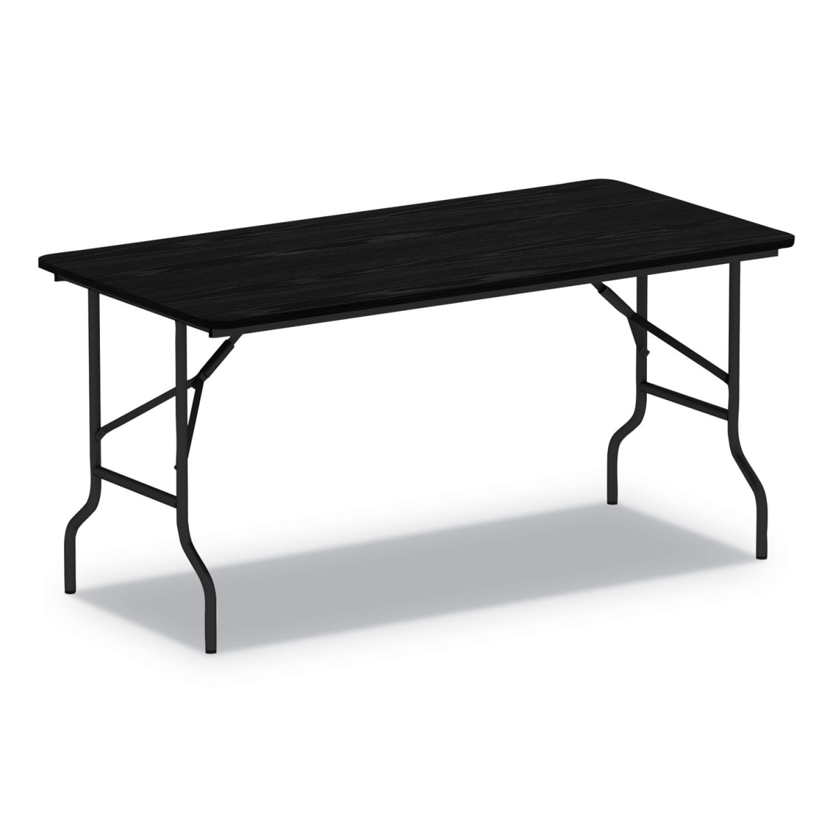 Picture of Alera ALEFT727218BK Wood Folding Table&#44; Black