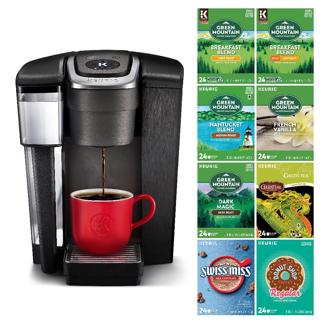 Picture of Keurig Green Mountain 611247381212 K1500 Bundle K-Cup Coffee Maker with Variety Pack&#44; Black