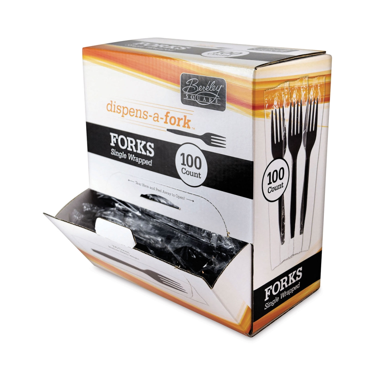 Picture of Berk BSQBEP90202 Individually Wrapped Dispens a Fork&#44; Black