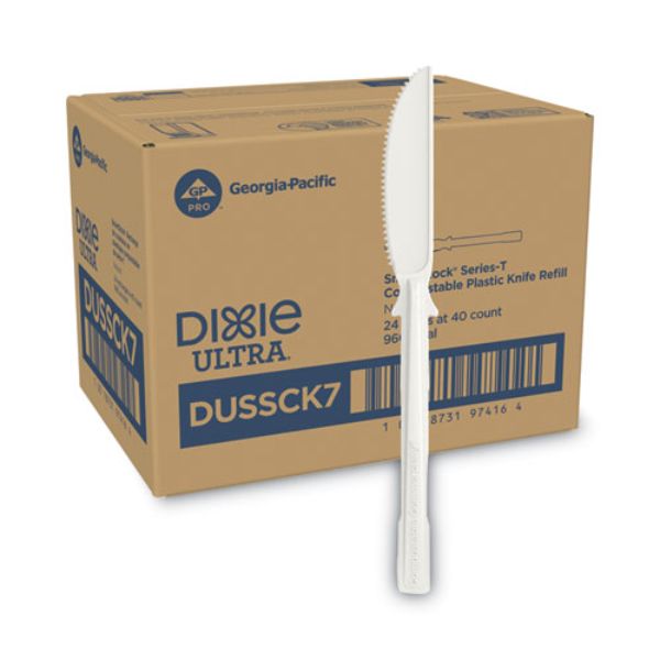 DXEDUSSCK7 Tri-Tower Dispensing System Cutlery Knife, Natural