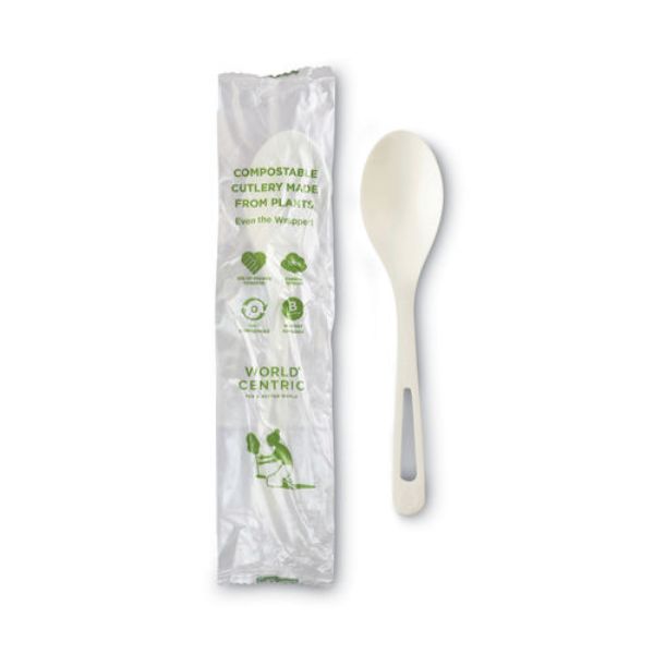Picture of World Centric WORSPPSI 6 in. TPLA Compostable Cutlery Spoon&#44; White - 750 Count