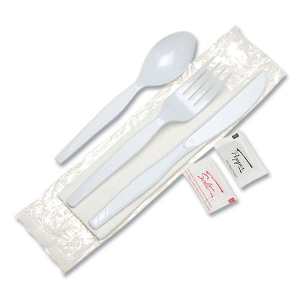 Picture of Dixie DXECM26NSPC7 Individually Wrapped Mediumweight Polystyrene Cutlery Kit&#44; White - 250 Count