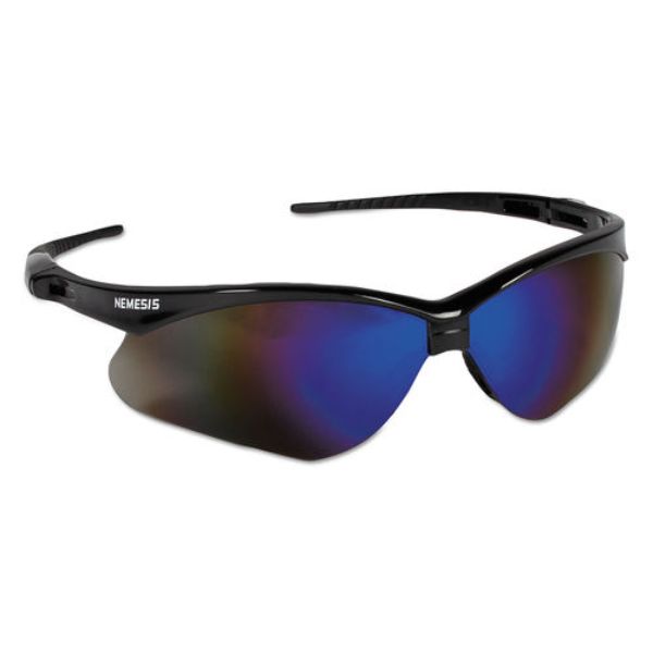 Picture of Kimberly-Clark KCC14481 Nemesis Safety Glasses, Black Frame - Blue Mirror Lens
