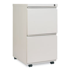 Picture of Alera PBFFLG 14.87 x 19.12 in. Two-Drawer Metal Pedestal File with Full-Length Pull - Light Gray