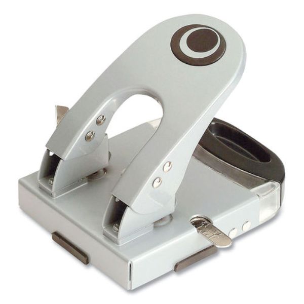 Picture of Officemate OIC90101 50-Sheet Deluxe Two-Hole Punch&#44; Silver